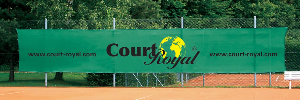  Ветрозащитные фоны 2*12 метров с лого Court Royal