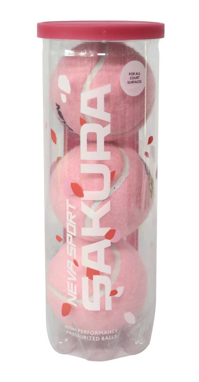 NEVA SPORT Мячи SAKURA Neva Sport Padel *3 мяча розовый